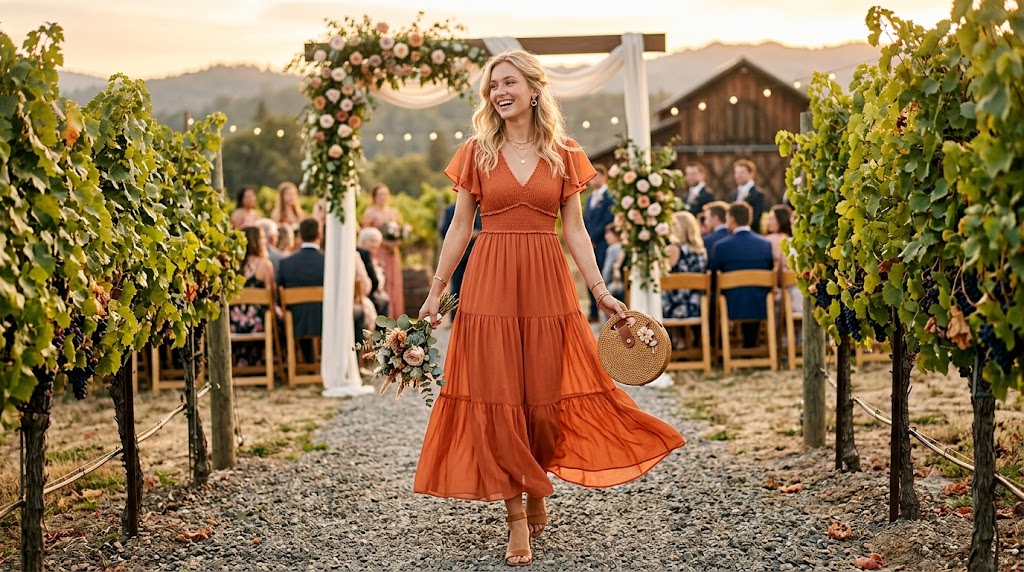 20 Boho Wedding Guest Outfits That Look Effortlessly Romantic & Elegant